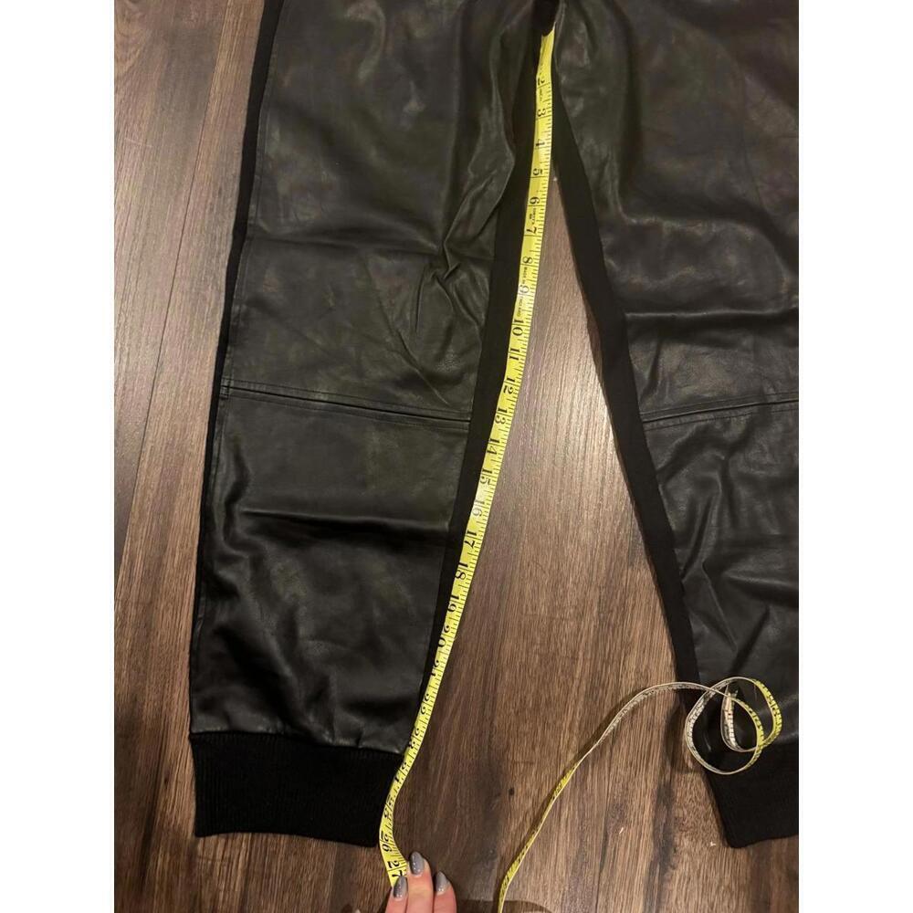 AQUA Faux Leather Knit jogger sz L - Picture 2 of 4